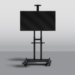 Large Wheeled Adjustable Monitor Stand